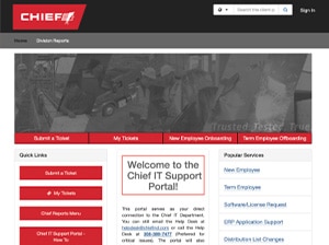 Self-service portal chief industries