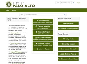 self-service portal ITSM palo alto