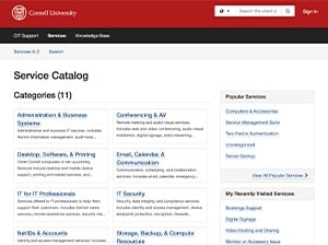self-service portal Cornell