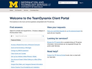 self-service portal U of Michigan