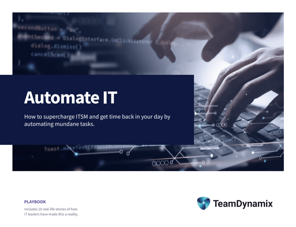 automate ITSM playbook