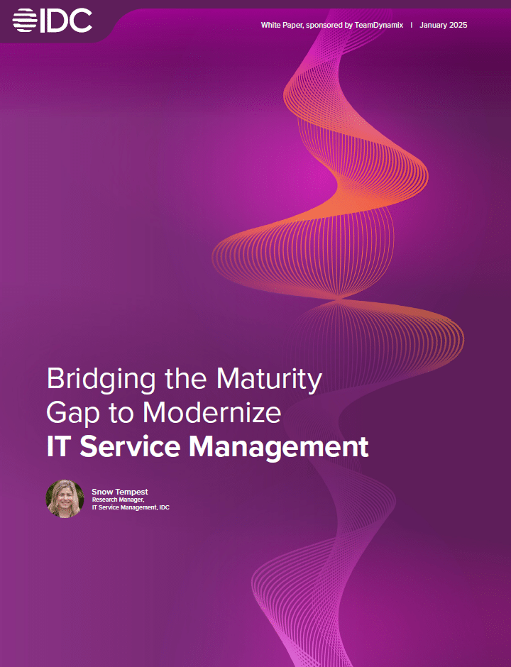 IDC Report on ITSM Modernization - Bridging the Gap to Modernize IT Service Management