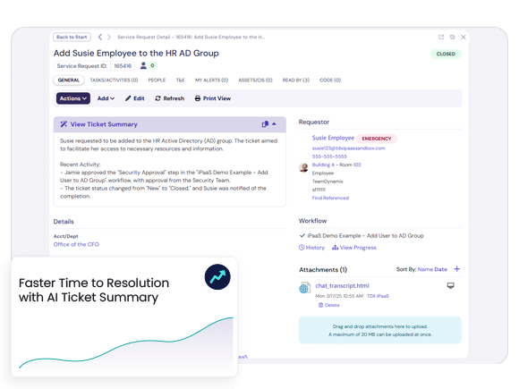 TeamDynamix AI Ticket Summary
